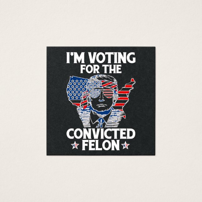 Estoy votando por el convicto Felon Funny Pro Trum (Anverso)
