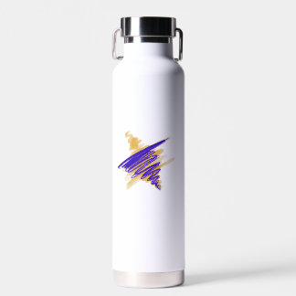 Estrella acuarela de David en botella de agua de o