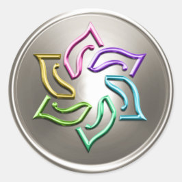 Estrella arcoiris plateada del Sello para sobres D