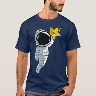 Estrella astronauta planeta camiseta