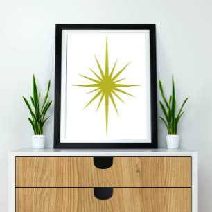 Estrella Atómica Verde Explosión Decoración Modern