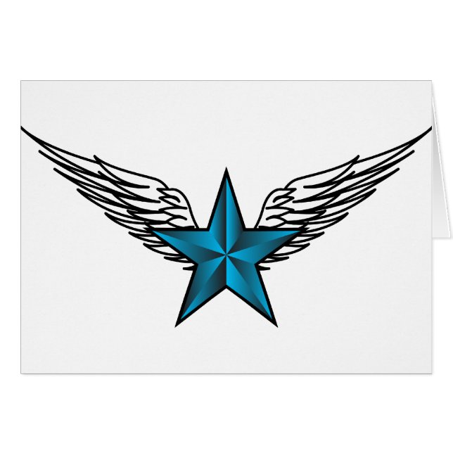 Estrella azul con las alas (Anverso (Horizontal))