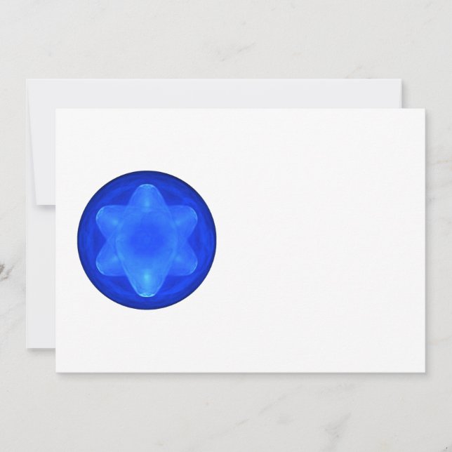 Estrella azul en blanco (Anverso)