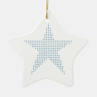 Estrella azul en Pointillism, ornamentos del