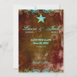 Estrella azul marrón de la Invitación de compromis