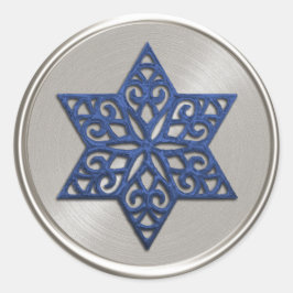 Estrella Azul Ornate del Sello para sobres David