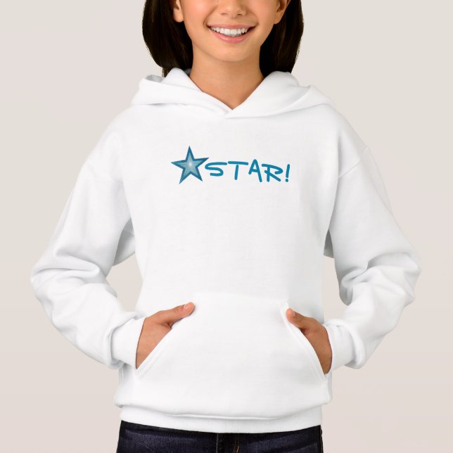 Estrella azul 'STAR!' frente y espalda de una pequ (Anverso)