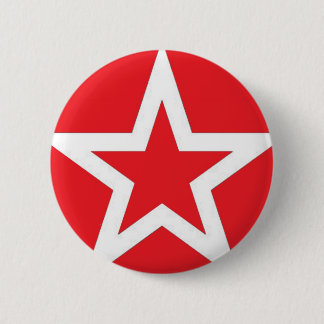 Estrella blanca en rojo - botón