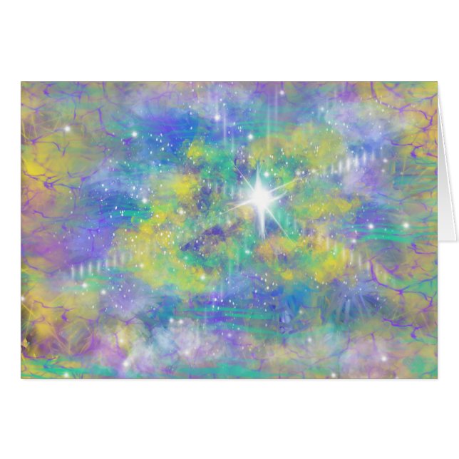 Estrella celestial de Navidad Arte cristiano Cita  (Anverso (Horizontal))