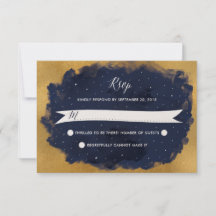 Estrella Celestial de Noche Starry Wedding RSVP