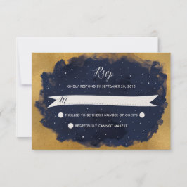 Estrella Celestial de Noche Starry Wedding RSVP