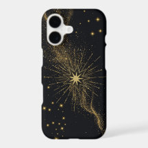 Estrella Celestial Explosión de Oro Negro 