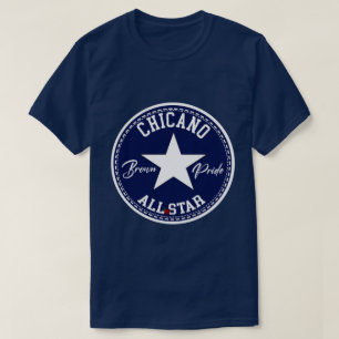 Estrella chicana all camiseta del Orgullo Marrón