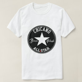 Estrella chicana all camiseta del Orgullo Marrón