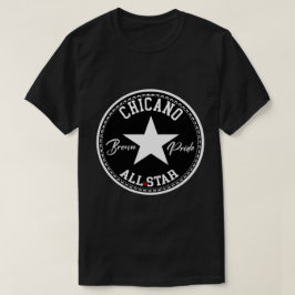 Estrella chicana all camiseta del Orgullo Marrón