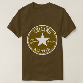 Estrella chicana all camiseta del Orgullo Marrón