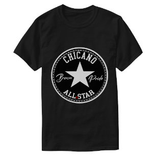 Estrella chicana all camiseta del Orgullo Marrón