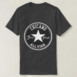 Estrella chicana all camiseta del Orgullo Marrón