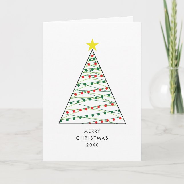 Estrella de árbol de Navidad mínima Vacaciones sim (Anverso)