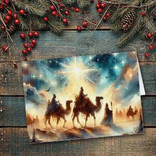 Estrella de Belén con Magi siguiendo Navidades