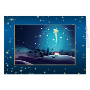 Estrella de Belén. Tarjeta de Navidades de Nativid