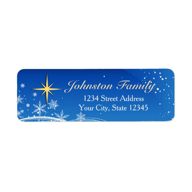 Estrella de Bethlehem Navidades devuelven etiqueta (Frente)
