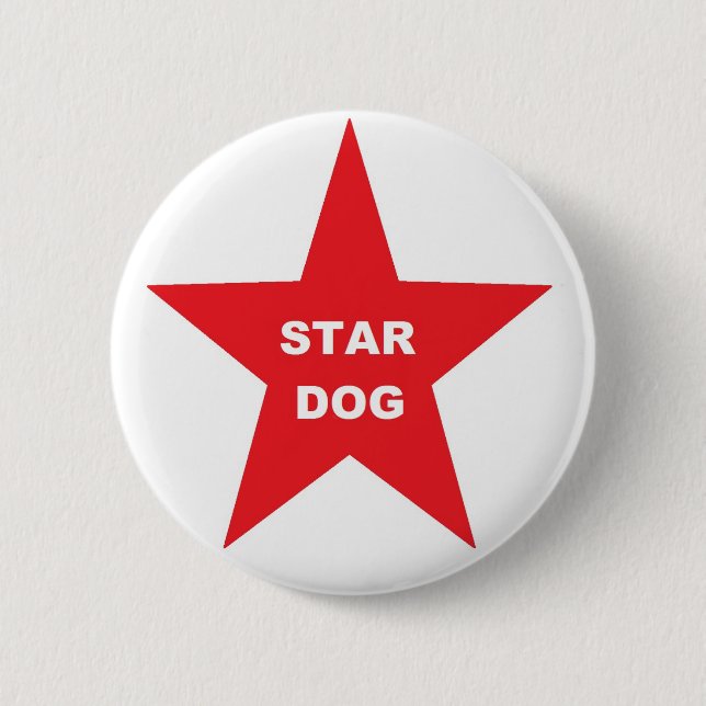 Estrella de botón de perro en estrella roja (Anverso)