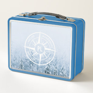 Estrella de brújula monograma bosque de picor de i