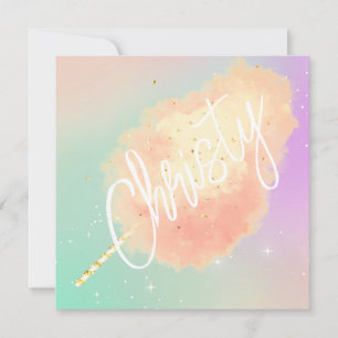 Estrella de caramelo de algodón melocotón púrpura