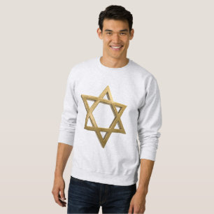 estrella de chanukkah de oro de sudadera de los ho