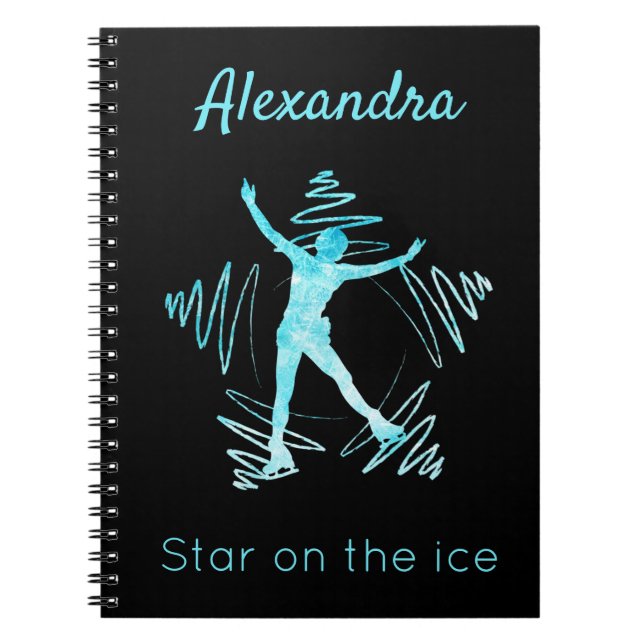 Estrella de cuaderno de patinaje artístico sobre h (Frente)