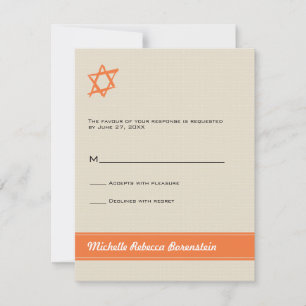 Estrella de David Bat Mitzvah contesta invitación