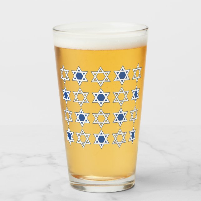 Estrella de David Beer Glasses, (Anverso (lleno))