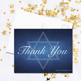 Estrella de David de Bar Mitzvah Tarjeta de agrade