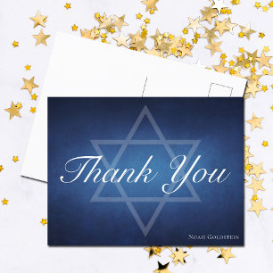 Estrella de David de Bar Mitzvah Tarjeta de agrade