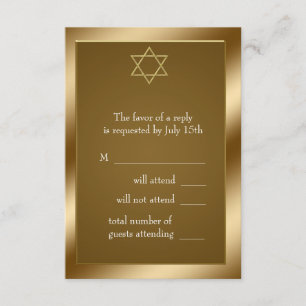 Estrella de David de oro RSVP