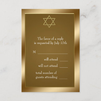 Estrella de David de oro RSVP