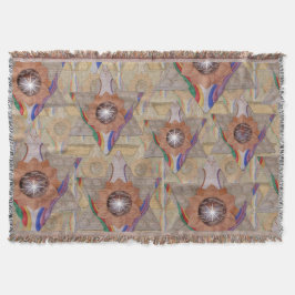 'Estrella de David' en cuero y ante manta