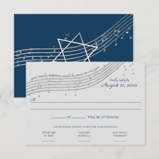 Estrella de David Mitzvah RSVP Invitación de estr