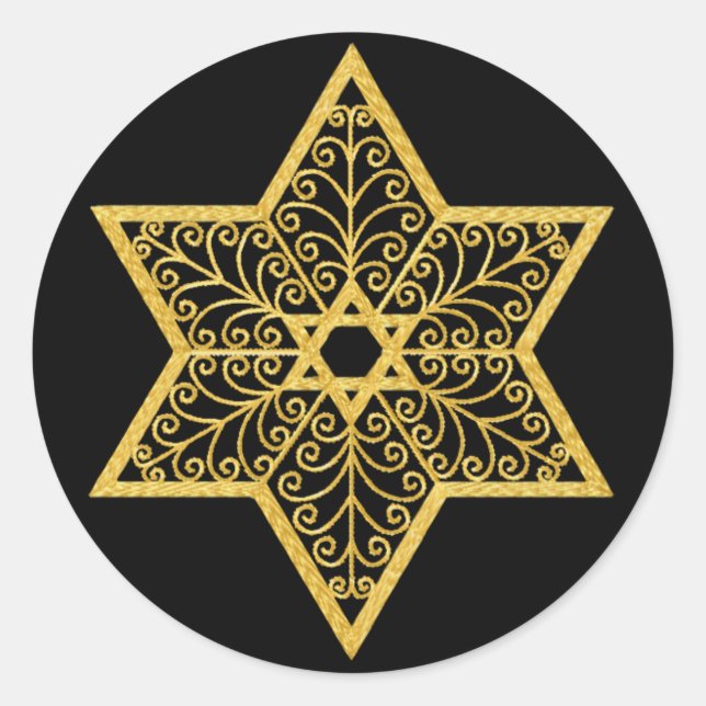 Estrella de David Pegatina (Anverso)