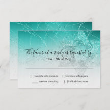 Estrella de David Purpurinoso RSVP en Bat Mitzvah 