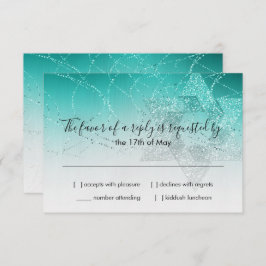 Estrella de David Purpurinoso RSVP en Bat Mitzvah