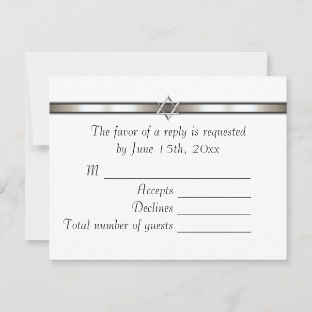 Estrella de David RSVP de cualquier color (Anverso)