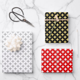 Estrella de diamante en papel de envolver negro, r