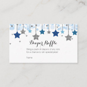 Estrella de guiño plateado - Tarjeta de gotero par