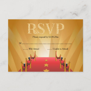 Estrella de Hollywood RSVP de la alfombra roja
