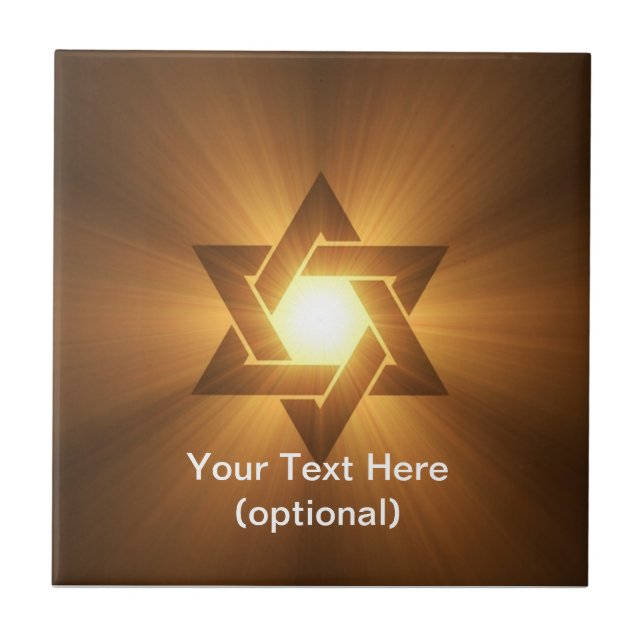 Estrella de la baldosa cerámica de David (Frente)