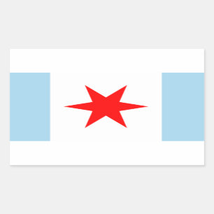 Estrella de la bandera de Chicago y pegatinas de