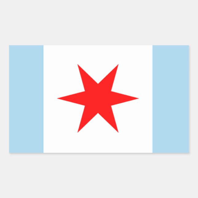 Estrella de la Bandera de Chicago y Pegatinas de S (Anverso)