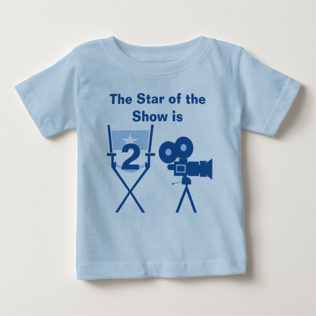Estrella de la camiseta adaptable del cumpleaños (Anverso)